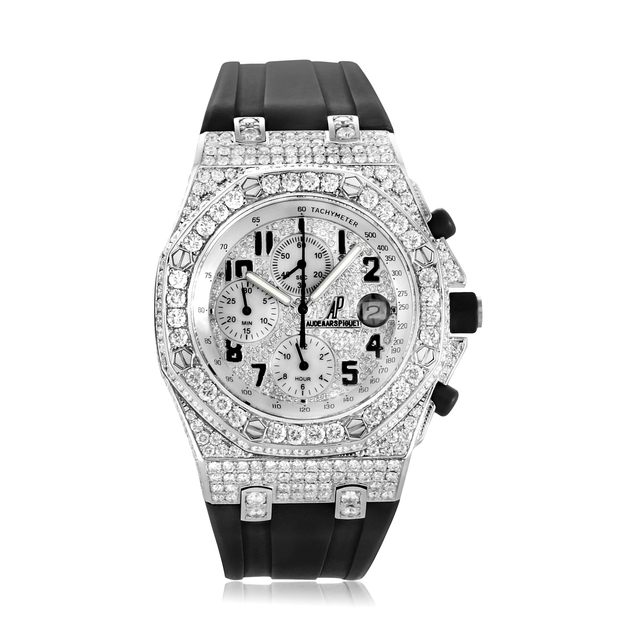 stainless steel diamond watch